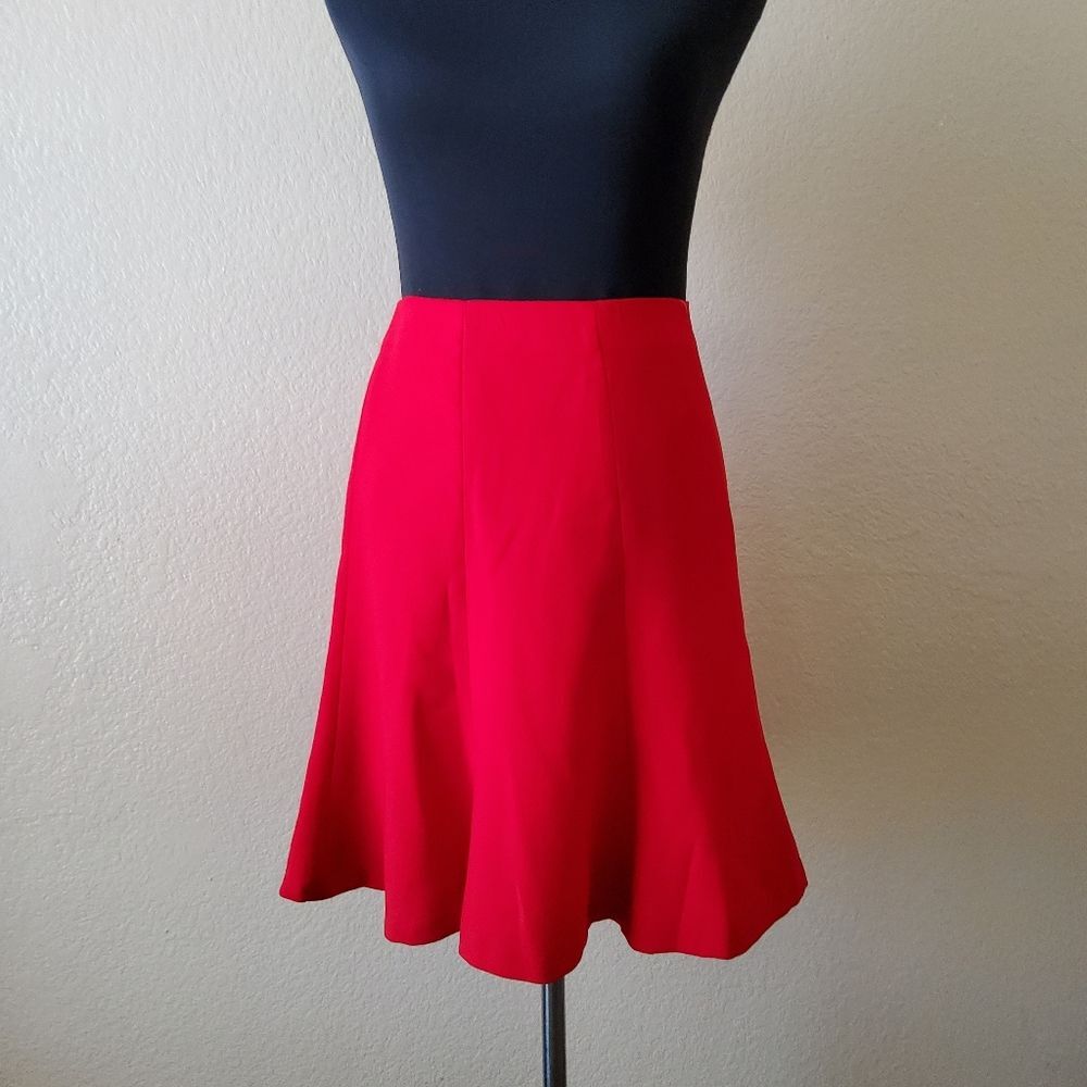 NWOT Lauren Ralph Lauren A-Line Mini Skirt Size 4 Red